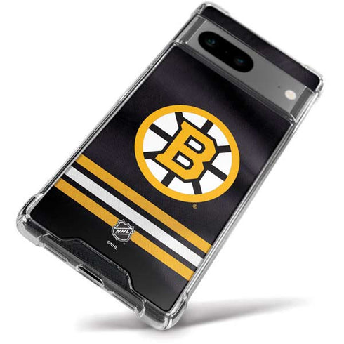 NHL Boston Bruins Home Jersey Google Pixel 8a Clear Case